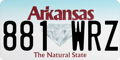 AR license plate 881WRZ