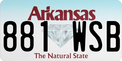 AR license plate 881WSB