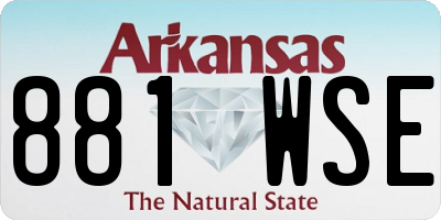 AR license plate 881WSE