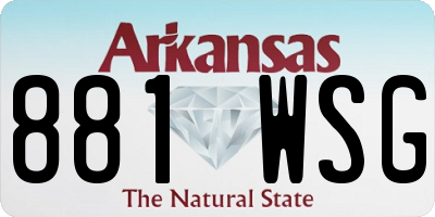 AR license plate 881WSG