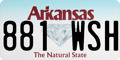 AR license plate 881WSH