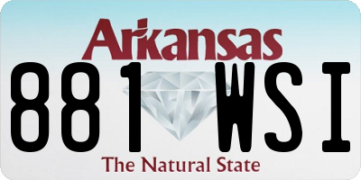 AR license plate 881WSI
