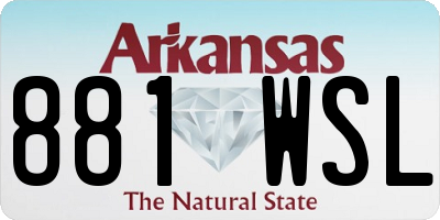 AR license plate 881WSL
