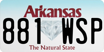 AR license plate 881WSP