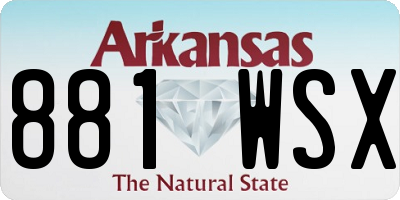 AR license plate 881WSX