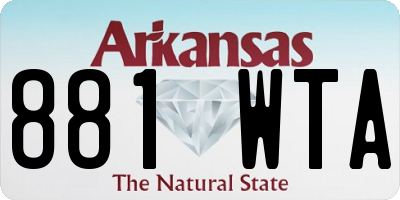 AR license plate 881WTA