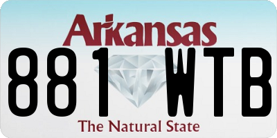 AR license plate 881WTB