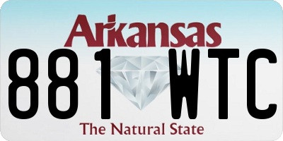 AR license plate 881WTC