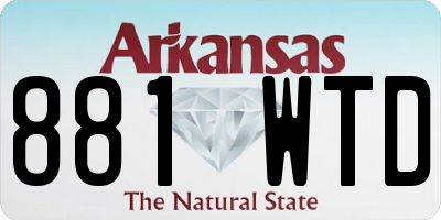AR license plate 881WTD