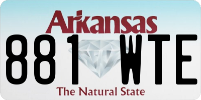 AR license plate 881WTE