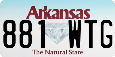 AR license plate 881WTG