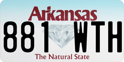 AR license plate 881WTH