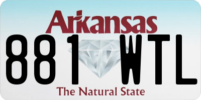 AR license plate 881WTL