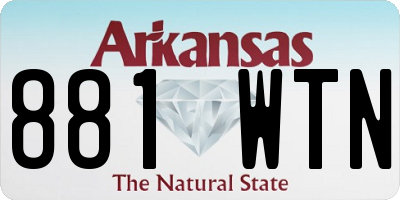 AR license plate 881WTN