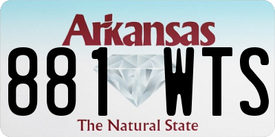 AR license plate 881WTS