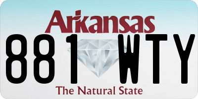 AR license plate 881WTY