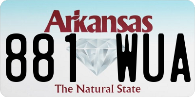 AR license plate 881WUA
