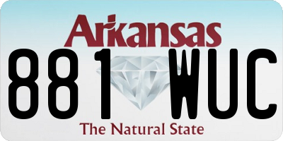 AR license plate 881WUC