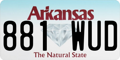 AR license plate 881WUD