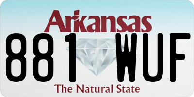 AR license plate 881WUF