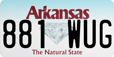 AR license plate 881WUG