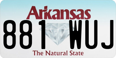 AR license plate 881WUJ