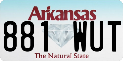 AR license plate 881WUT