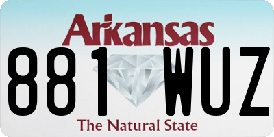 AR license plate 881WUZ