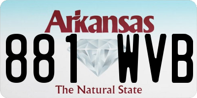 AR license plate 881WVB