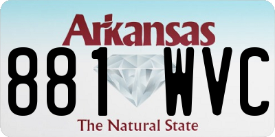 AR license plate 881WVC
