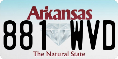 AR license plate 881WVD