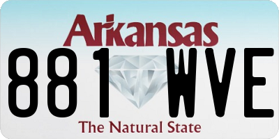 AR license plate 881WVE