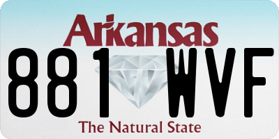 AR license plate 881WVF