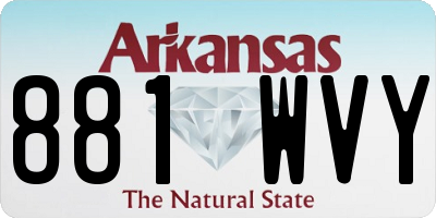 AR license plate 881WVY