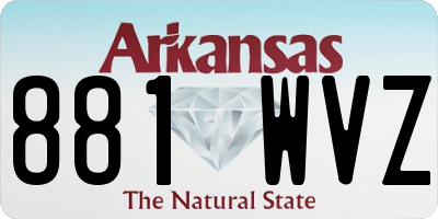AR license plate 881WVZ