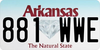 AR license plate 881WWE