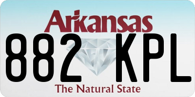 AR license plate 882KPL