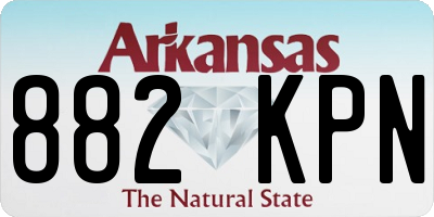 AR license plate 882KPN