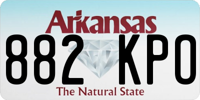 AR license plate 882KPO