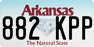 AR license plate 882KPP