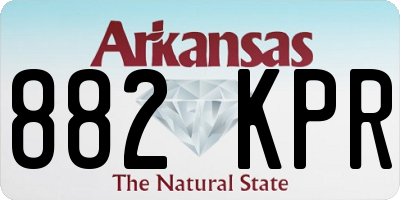 AR license plate 882KPR