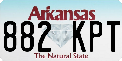 AR license plate 882KPT