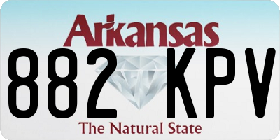 AR license plate 882KPV