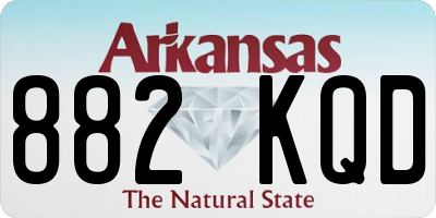 AR license plate 882KQD