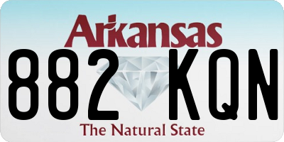 AR license plate 882KQN