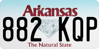 AR license plate 882KQP