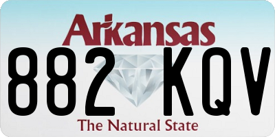 AR license plate 882KQV