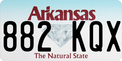 AR license plate 882KQX