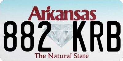 AR license plate 882KRB