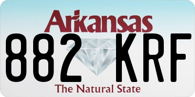 AR license plate 882KRF